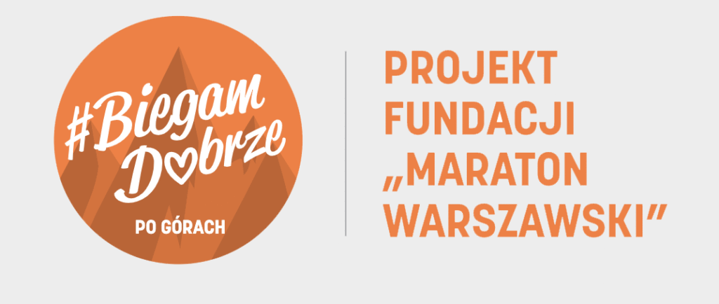 logo biegam dobrze szare tlo